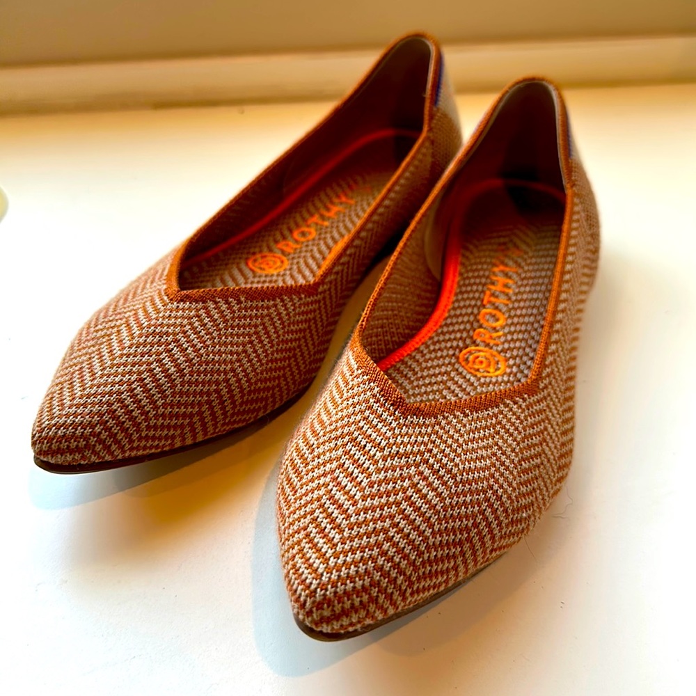 Rothy's The Point | Camel Herringbone (retired) | Size 7